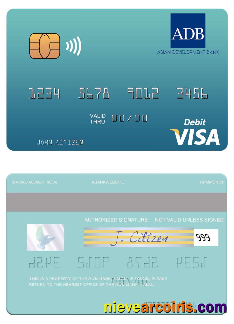 Palau ADB Bank visa debit card